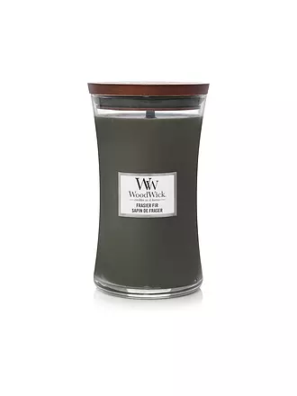 WOODWICK | Bougie sablier mèche crépitante 610g Large Spided Blackberry | dunkelgrün